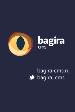 Bagira.CMS — современная бесплатно распространяемая система управления сайтом с открытым кодом, написанная на PHP5.